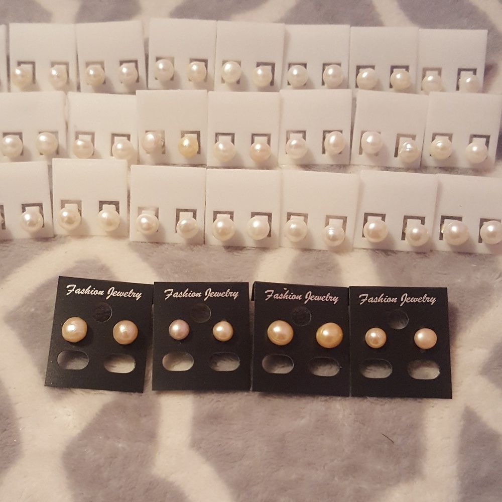 Real pearl earrings!